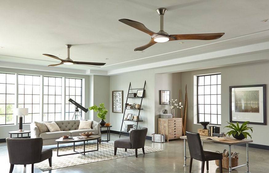 a wall mount fan or a ceiling fan