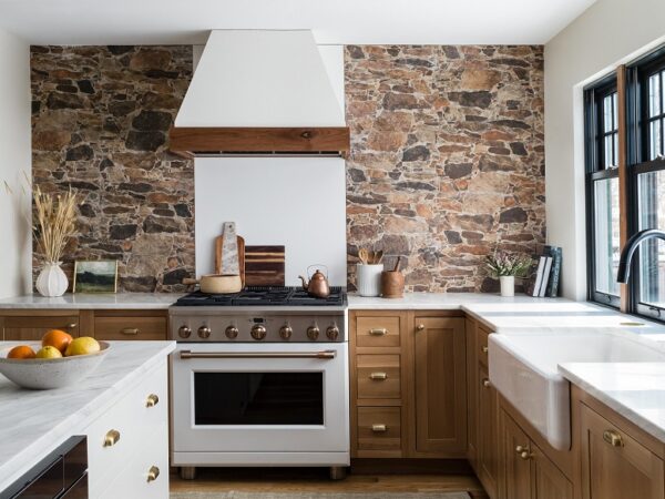 natural stone backsplash